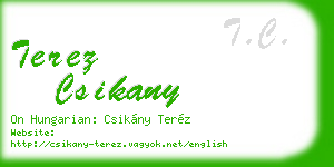 terez csikany business card